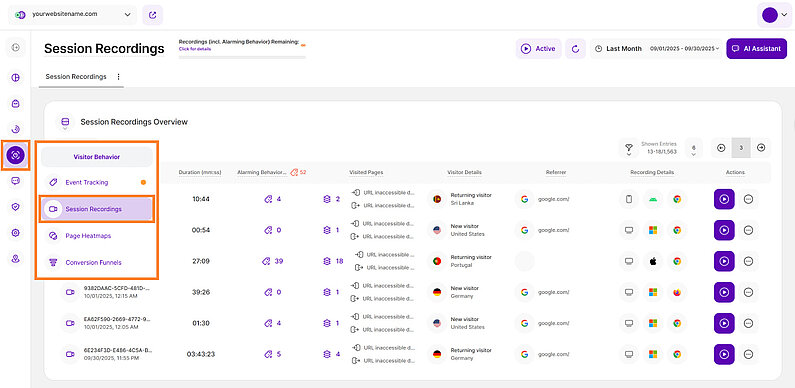 Unveiling Visitor Behavior Through Session Recordings