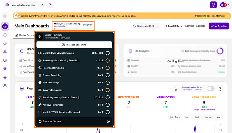 Feature Counter Tooltip