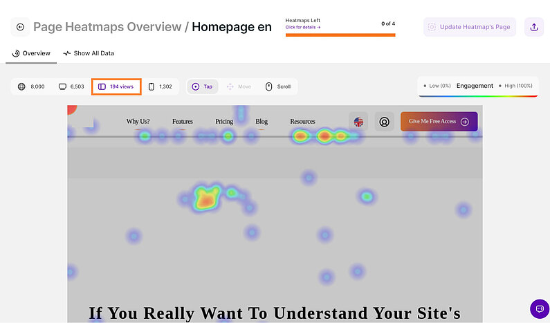 Tap Heatmap on Tablet Tap Heatmap on Tablet