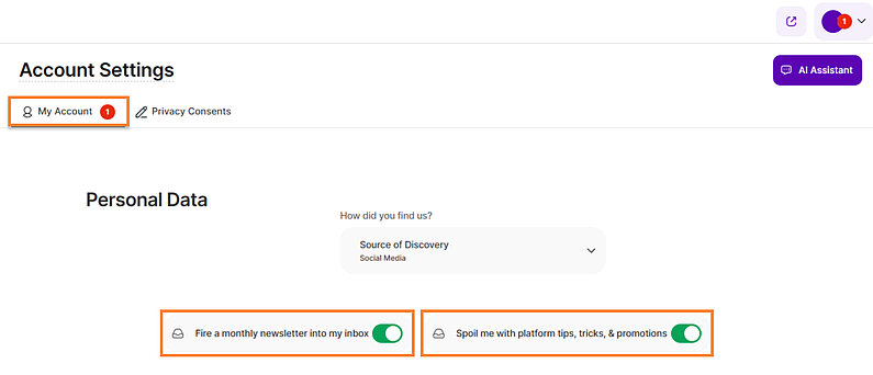 Set Up Your Preferred Notifications