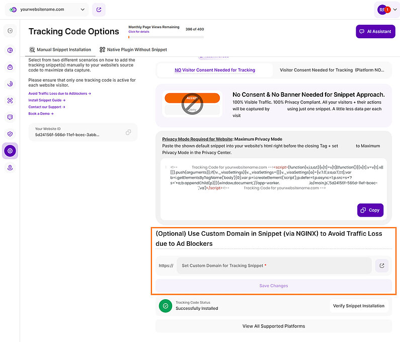 Setting Up a Custom Domain for Your Snippet